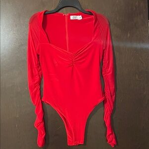 Tiger Mist Scarlet Long Sleeve Bodysuit
